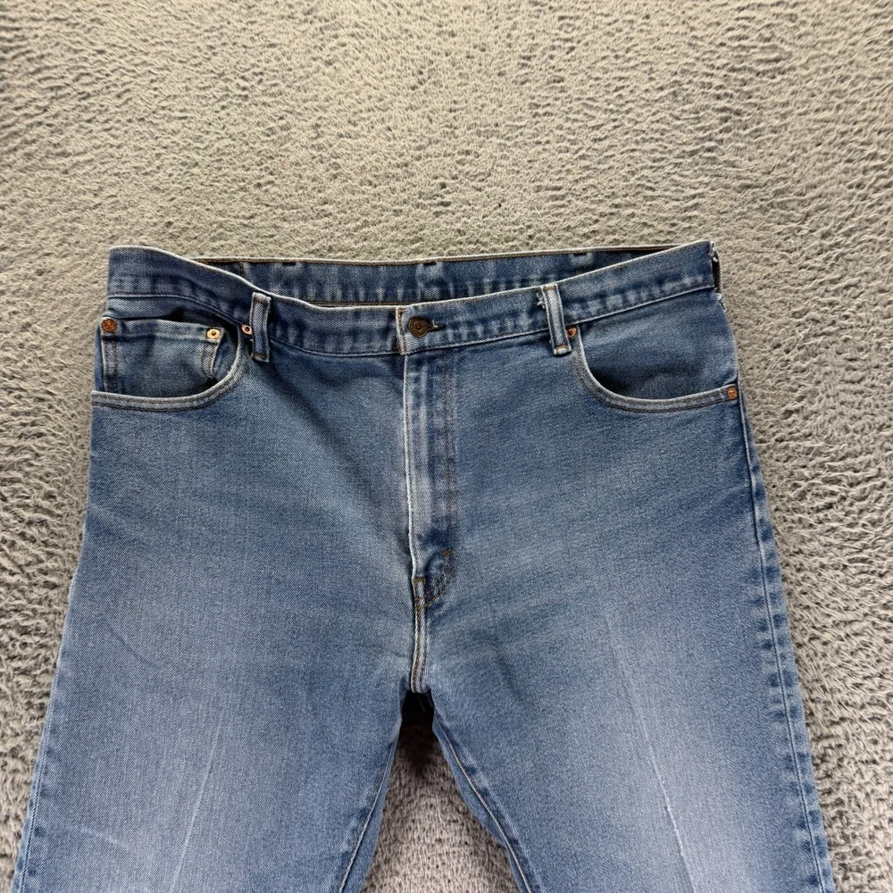 Levi's 517 Jeans Mens 40x29 Blue Cotton Denim Bootcut Leg Workwear Faded Travel